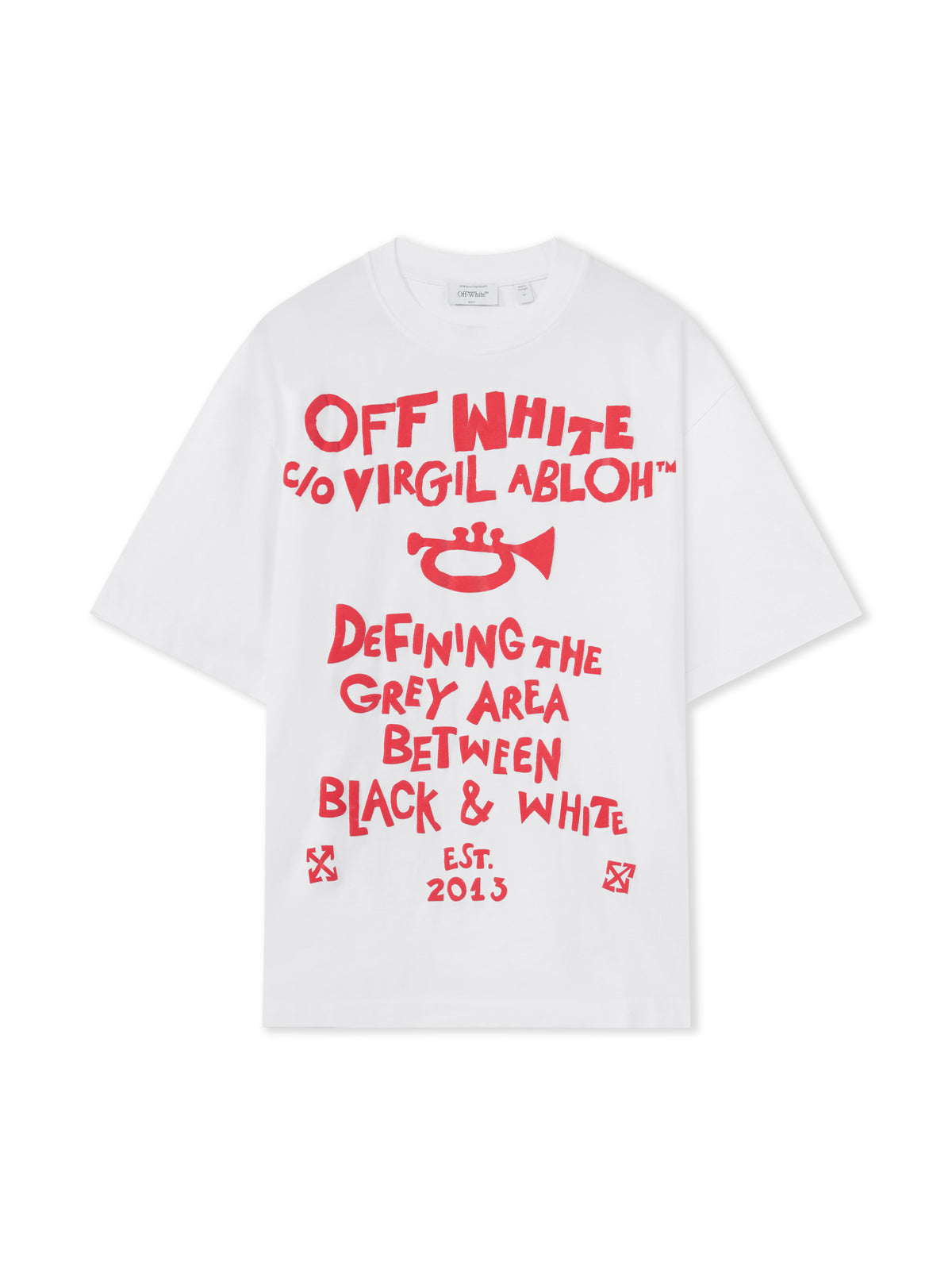 OFF WHITE Mr. Davis Trumpet Skate T-Shirt WHITE 44MAA120W26J001