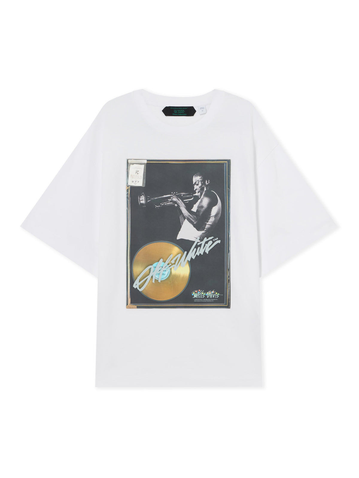 OFF WHITE Mr. Davis Certified Gold Skate T-Shirt WHITE 44MAA120W26J003
