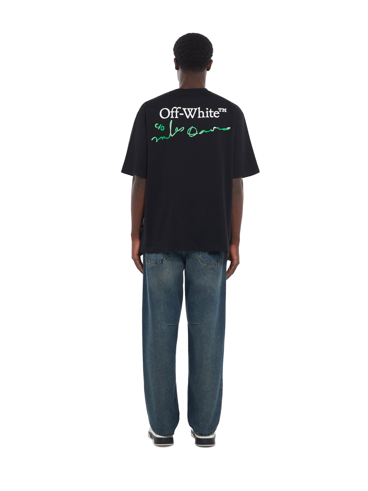 OFF WHITE Mr. Davis League Skate T-Shirt BLACK 44MAA120W26J004