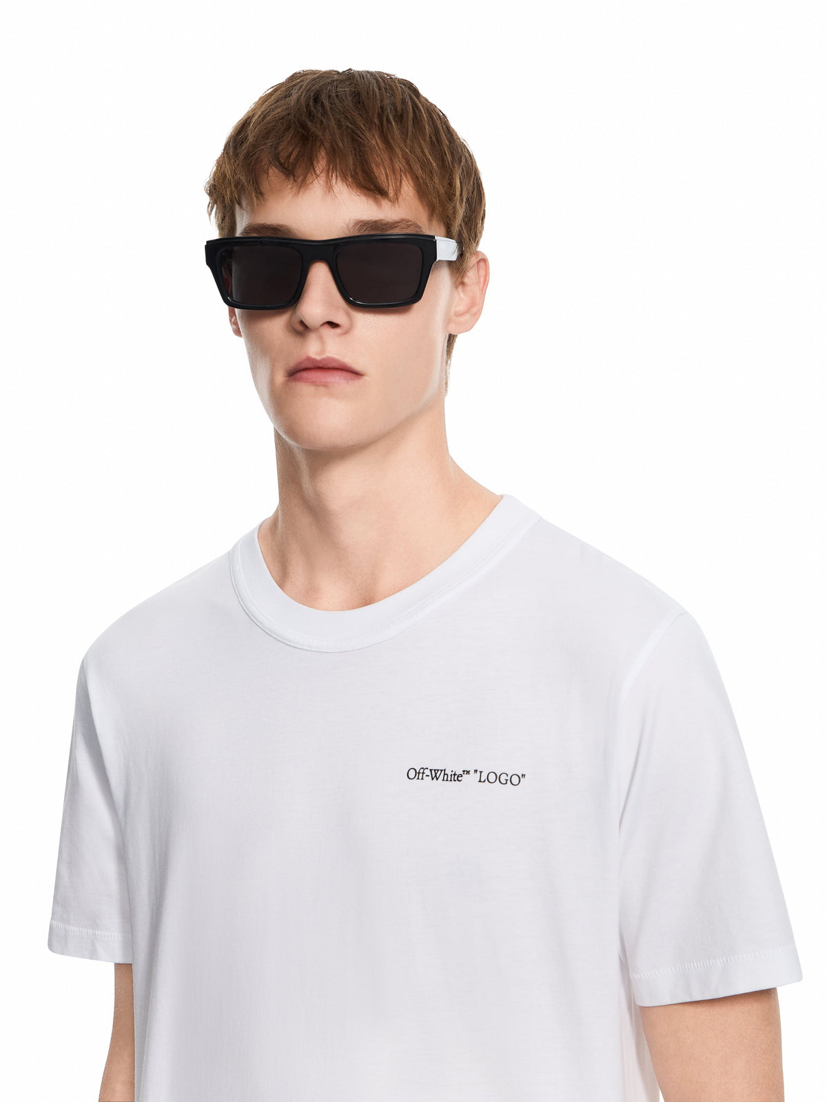 OFF WHITE Logo Quote T-Shirt WHITE 44MAA16MF26J00L