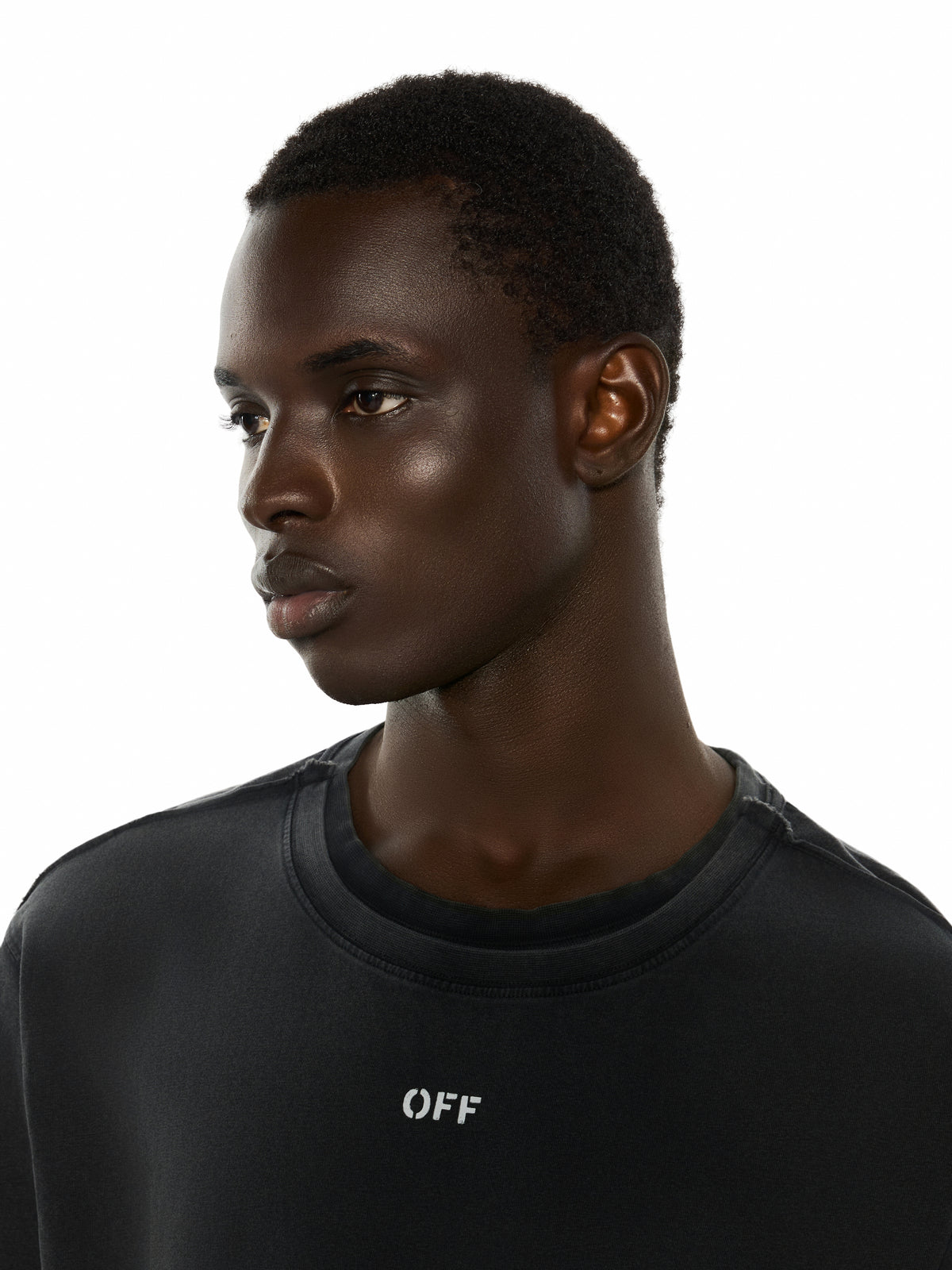 Off Stamp Overlap Regular Short Sleeve T-Shirt