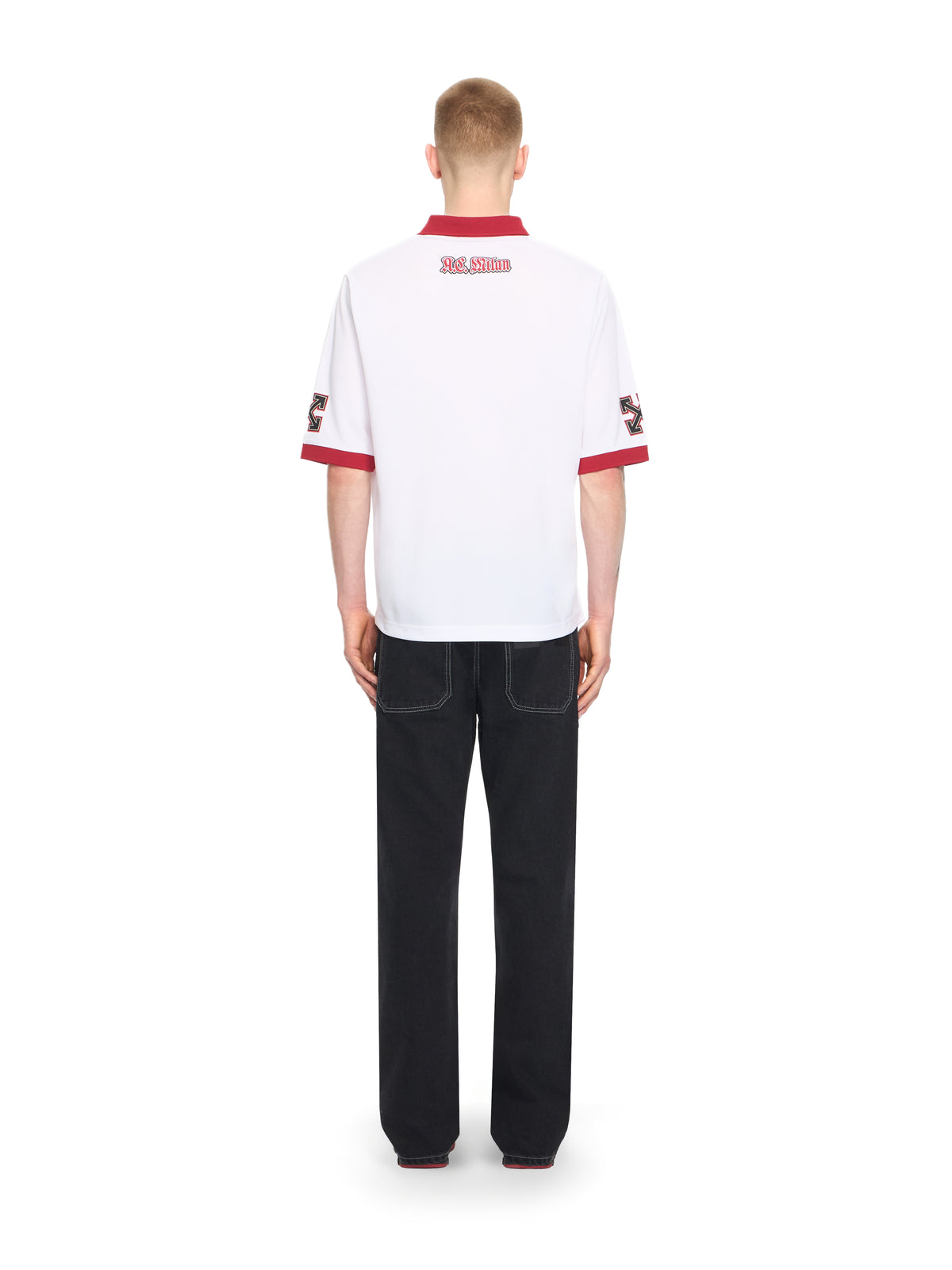 OFF WHITE Off-White™ c/o AC Milan Arrow Tech T-shirt WHITE RED 44MAA16RG25F001
