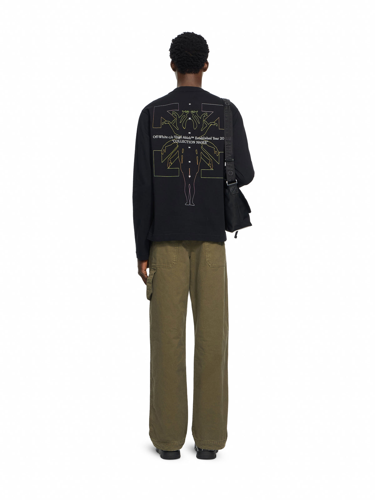 OFF WHITE Chakra Arrow Long Sleeve T-Shirt BLACK 44MAB09IF26J004