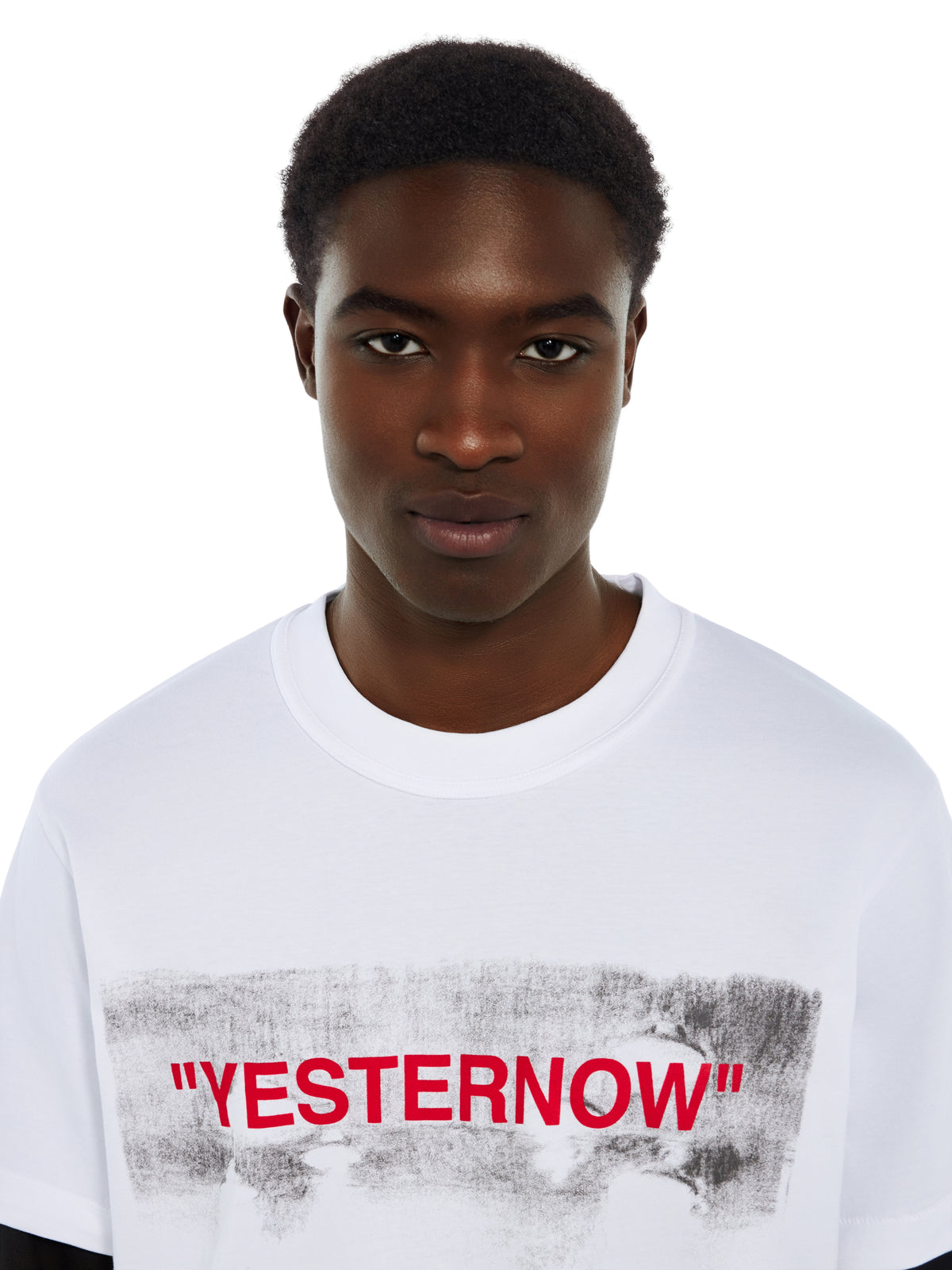 OFF WHITE Mr. Davis Yesternow Double Sleeve Regular Long Sleeve T-Shirt WHITE 44MAB09RW26J003