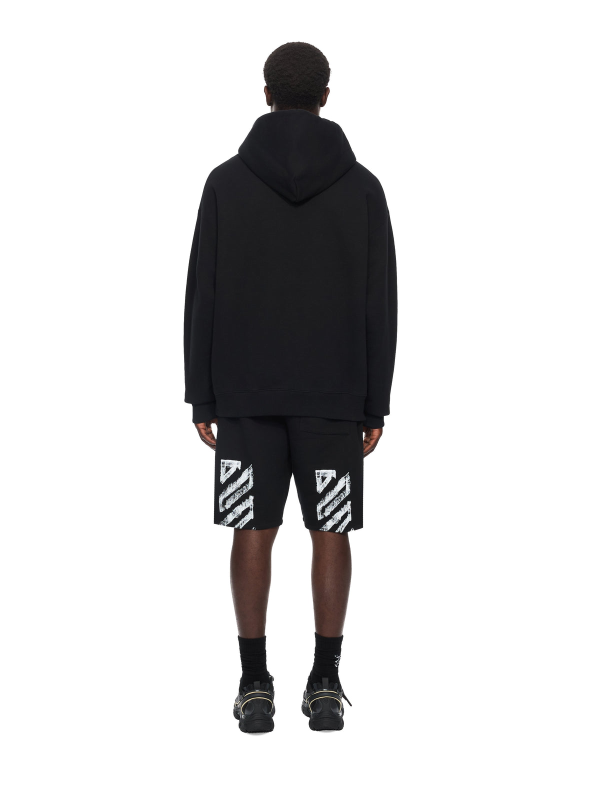 OFF WHITE Stroke 2 Arrow Skate Hoodie BLACK 44MBB085F26F007
