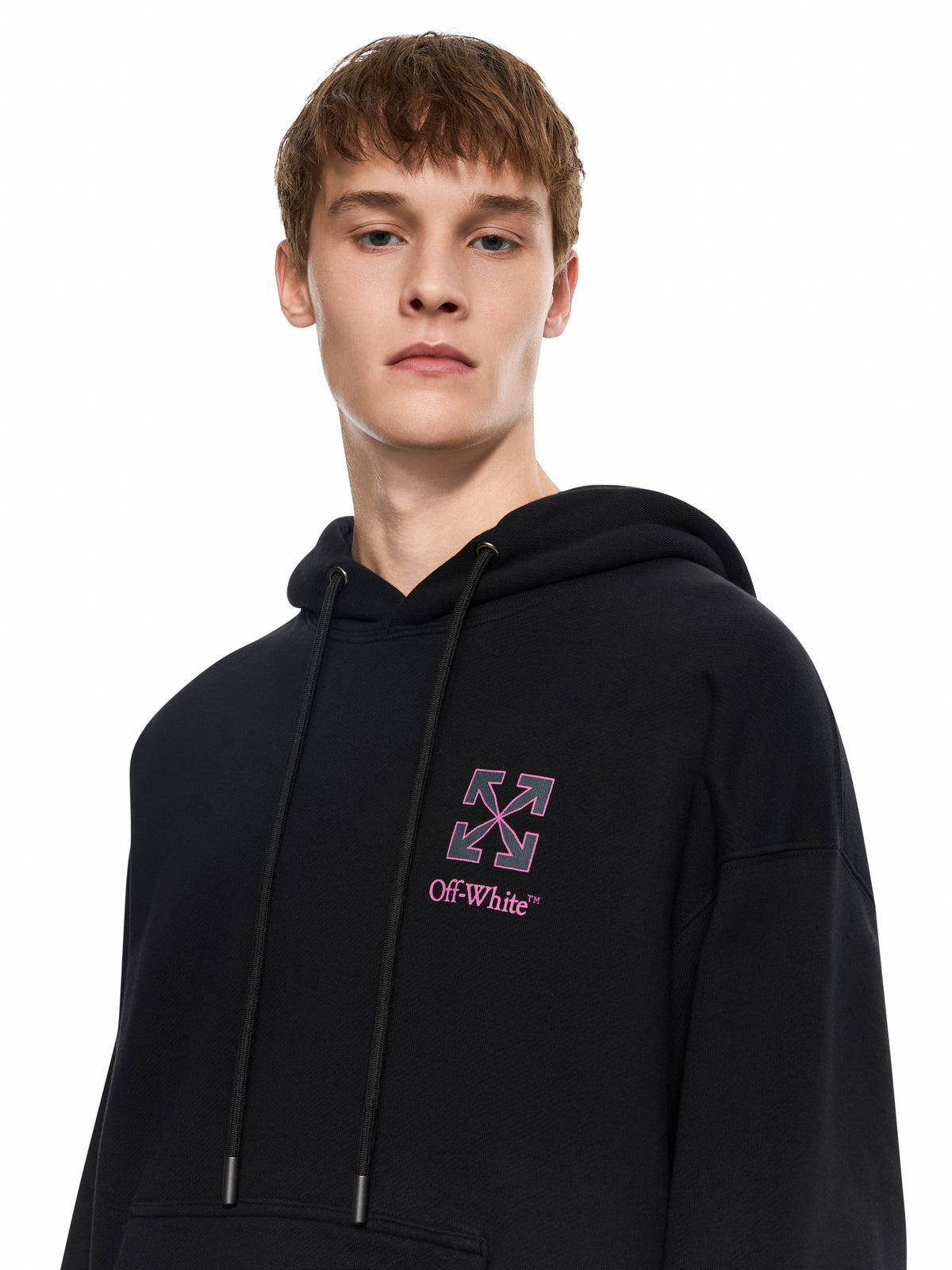 OFF WHITE Small Arrow Skate Hoodie BLACK 44MBB085F26F008
