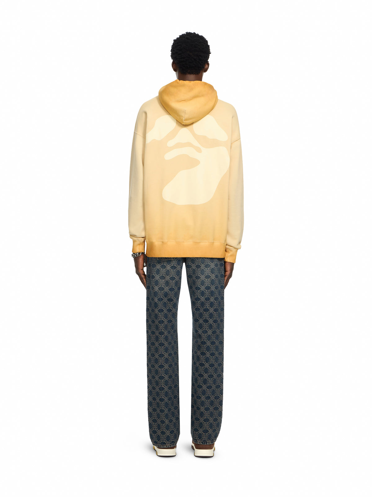 OFF WHITE Swimming Face Skate Hoodie CLOUD NUGGET GOLD 44MBB085F26F009