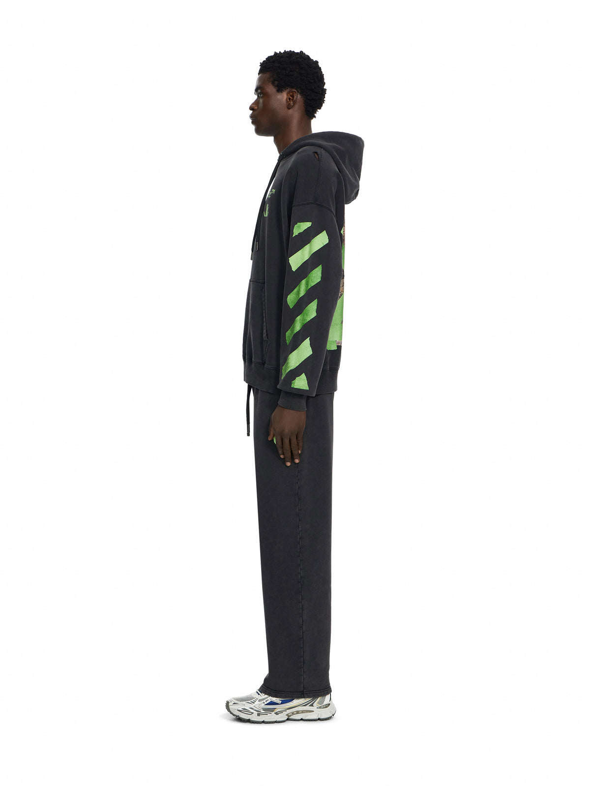 OFF WHITE Bacco Arrow Skate Hoodie GARMENT DYED + FAD 44MBB085F26F00T