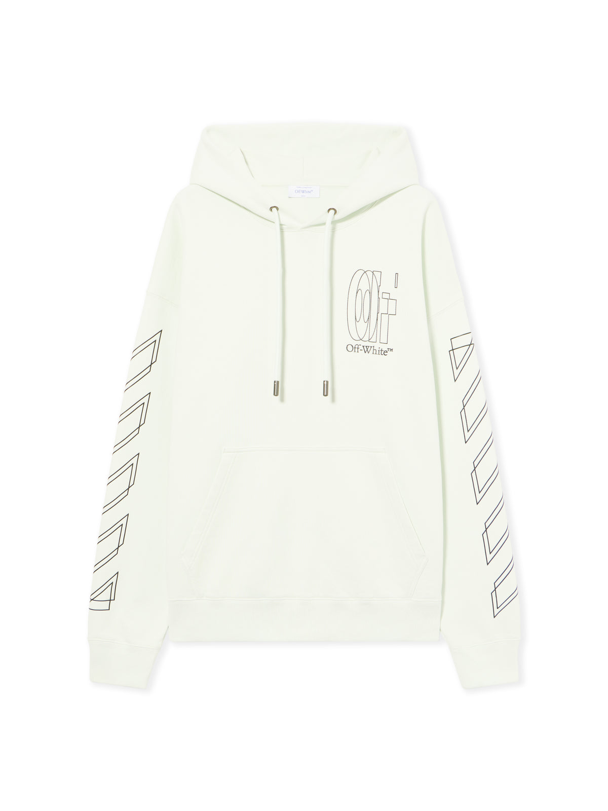 OFF WHITE Outline Double Arrow Skate Hoodie BLUEWASH 44MBB085S26F006