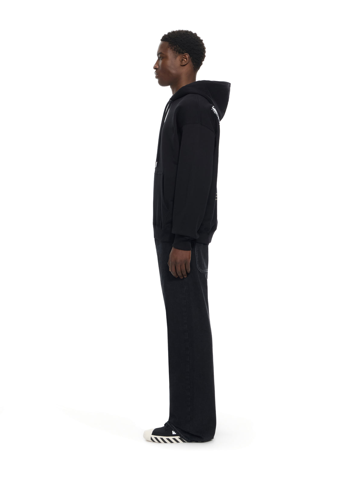 OFF WHITE Milano City Garments Skate Hoodie BLACK 44MBB085S26F01H