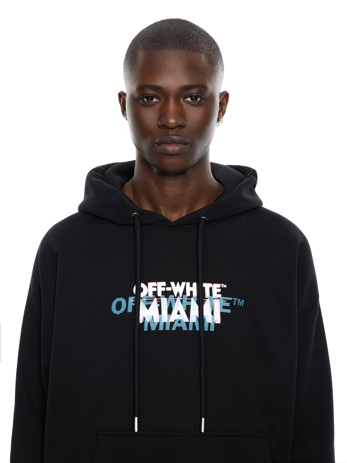 OFF WHITE Miami City Garments Skate Hoodie BLACK 44MBB085S26F01I