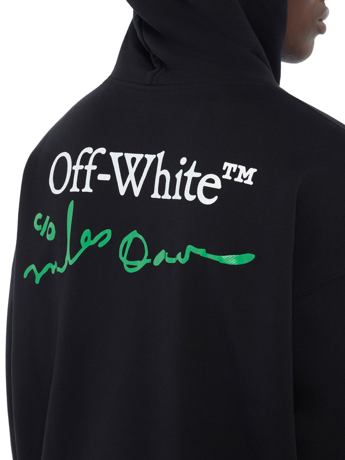 OFF WHITE Mr. Davis League Skate Hoodie BLACK 44MBB085W26F004