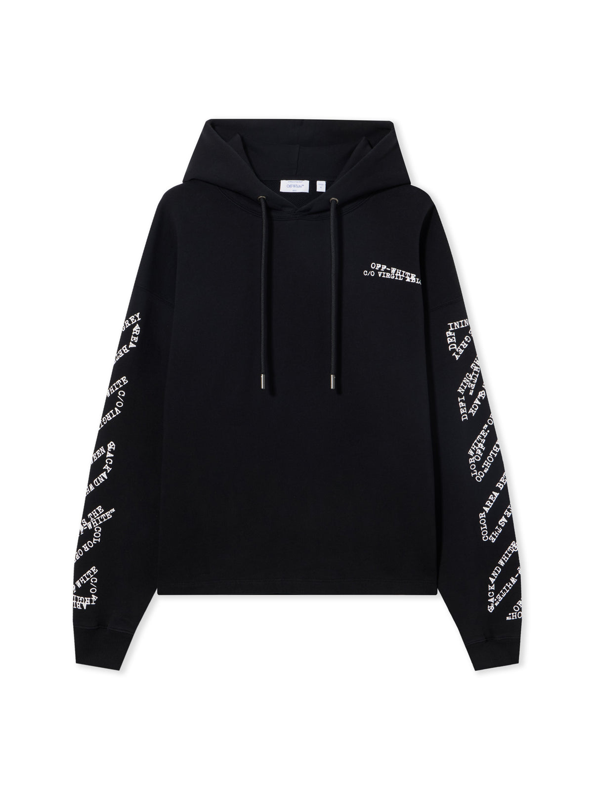 OFF WHITE Type Arrow Diagonal Loose Hoodie BLACK 44MBB12MS26F005