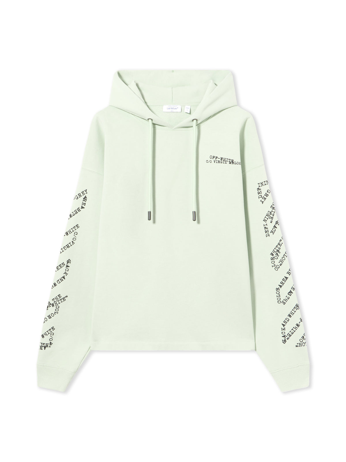 OFF WHITE Type Arrow Diagonal Loose Hoodie FADE OUT MINT 44MBB12MS26F006
