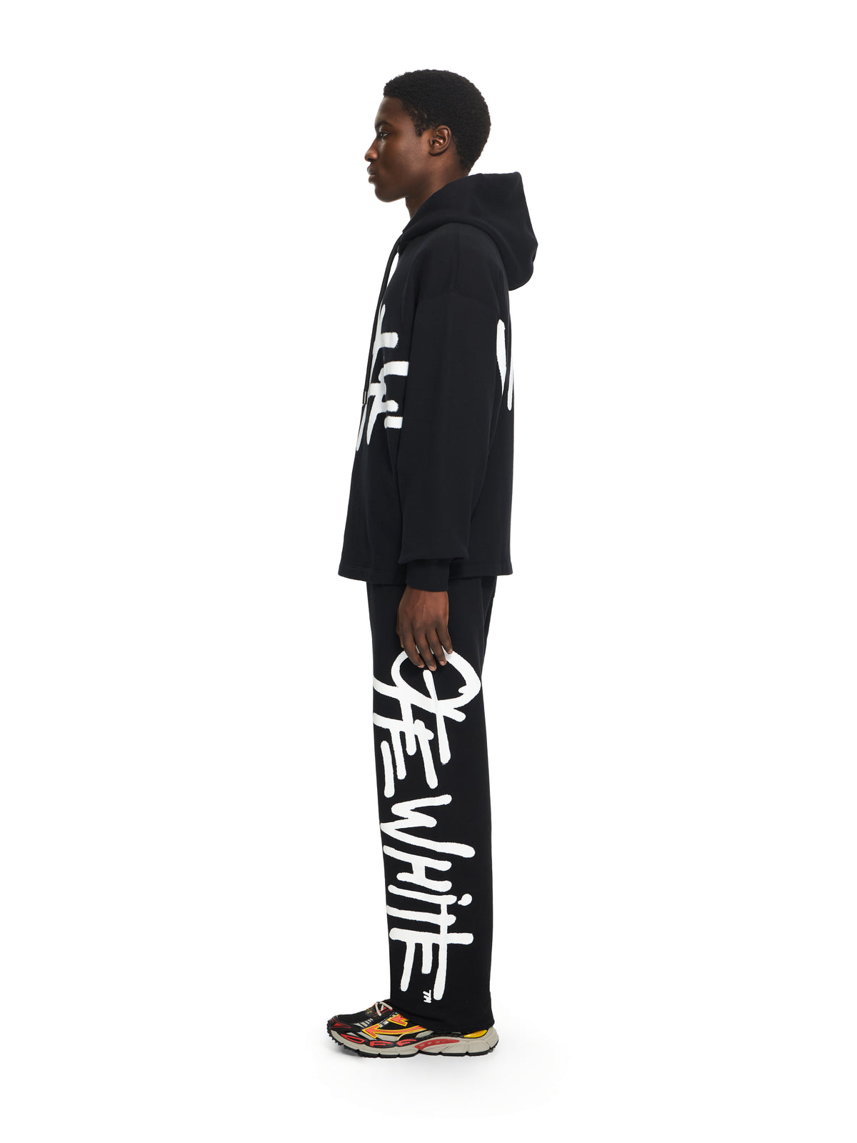 OFF WHITE Spray Logo Loose Hoodie BLACK 44MBB12MS26F007