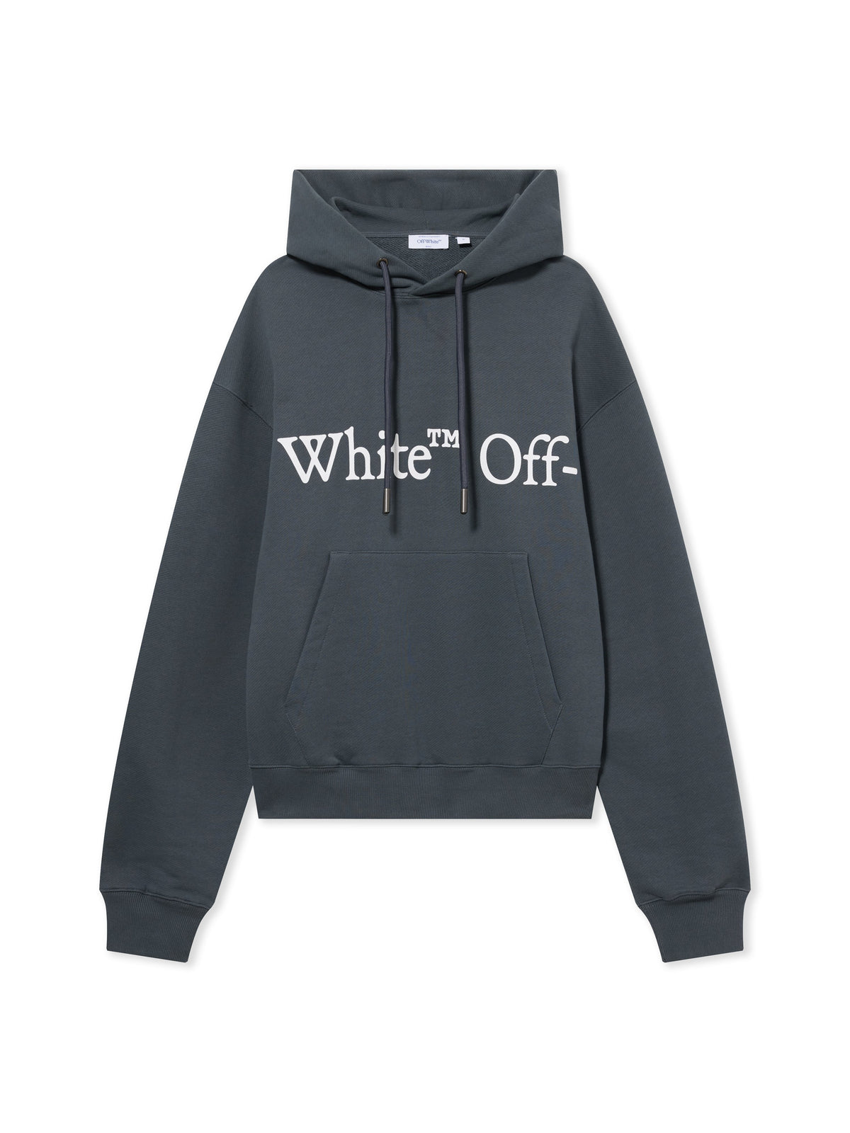 OFF WHITE Bookish Scarf Hoodie DARK SLATE 44MBB12NF26F009