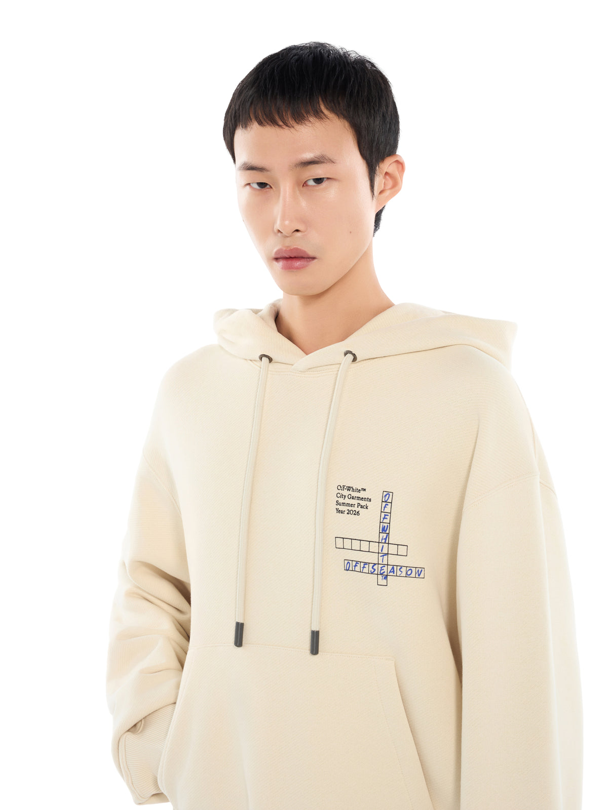 OFF WHITE Connect Dots Regular Hoodie BEIGE 44MBB12NF26F00D