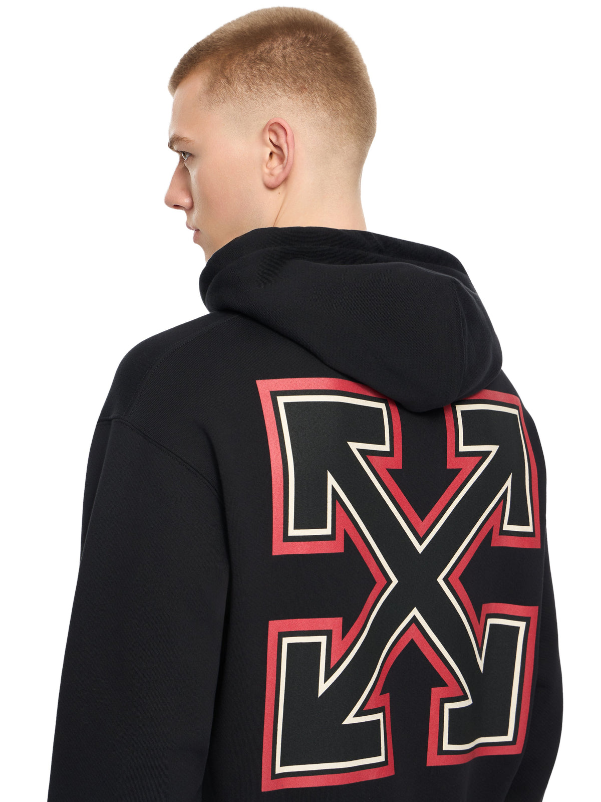 OFF WHITE Off-White™ c/o AC Milan Arrow Hoodie BLACK RED 44MBB12NG25F001