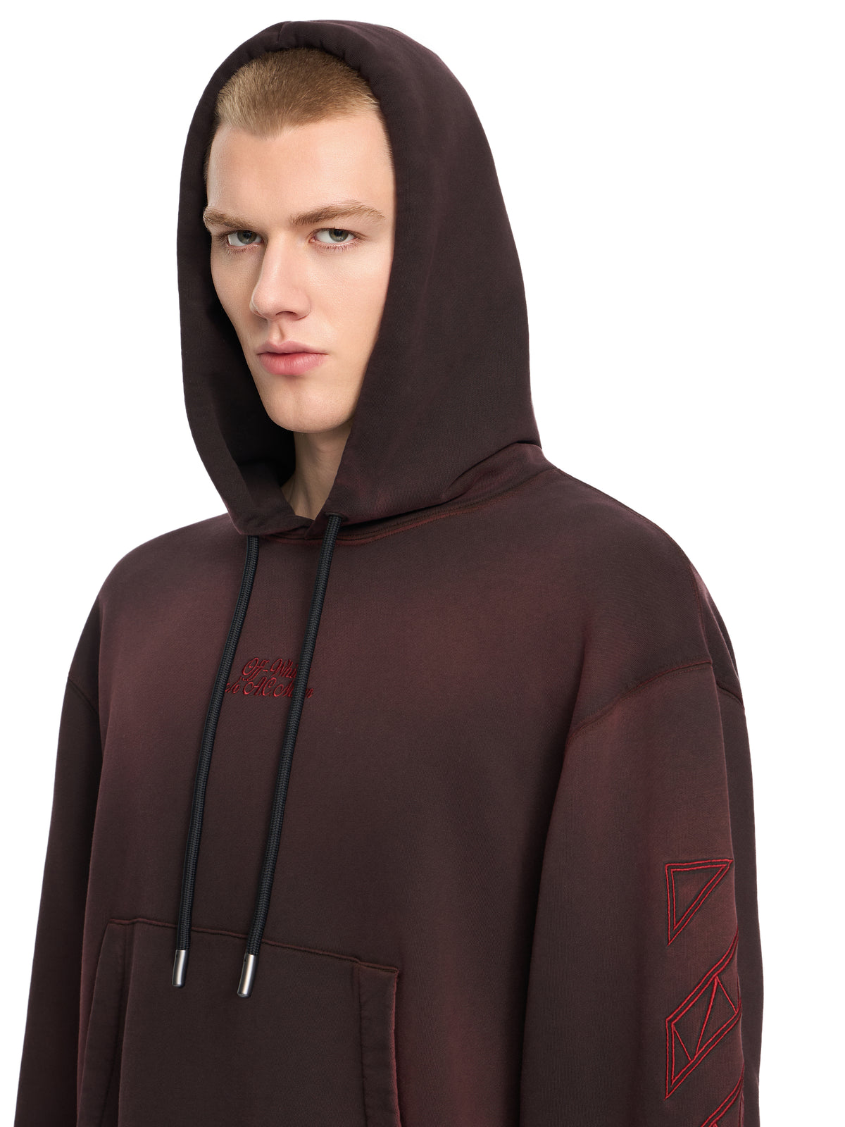 OFF WHITE Off-White™ c/o AC Milan Hoodie BLACK RED 44MBB12NG25F002
