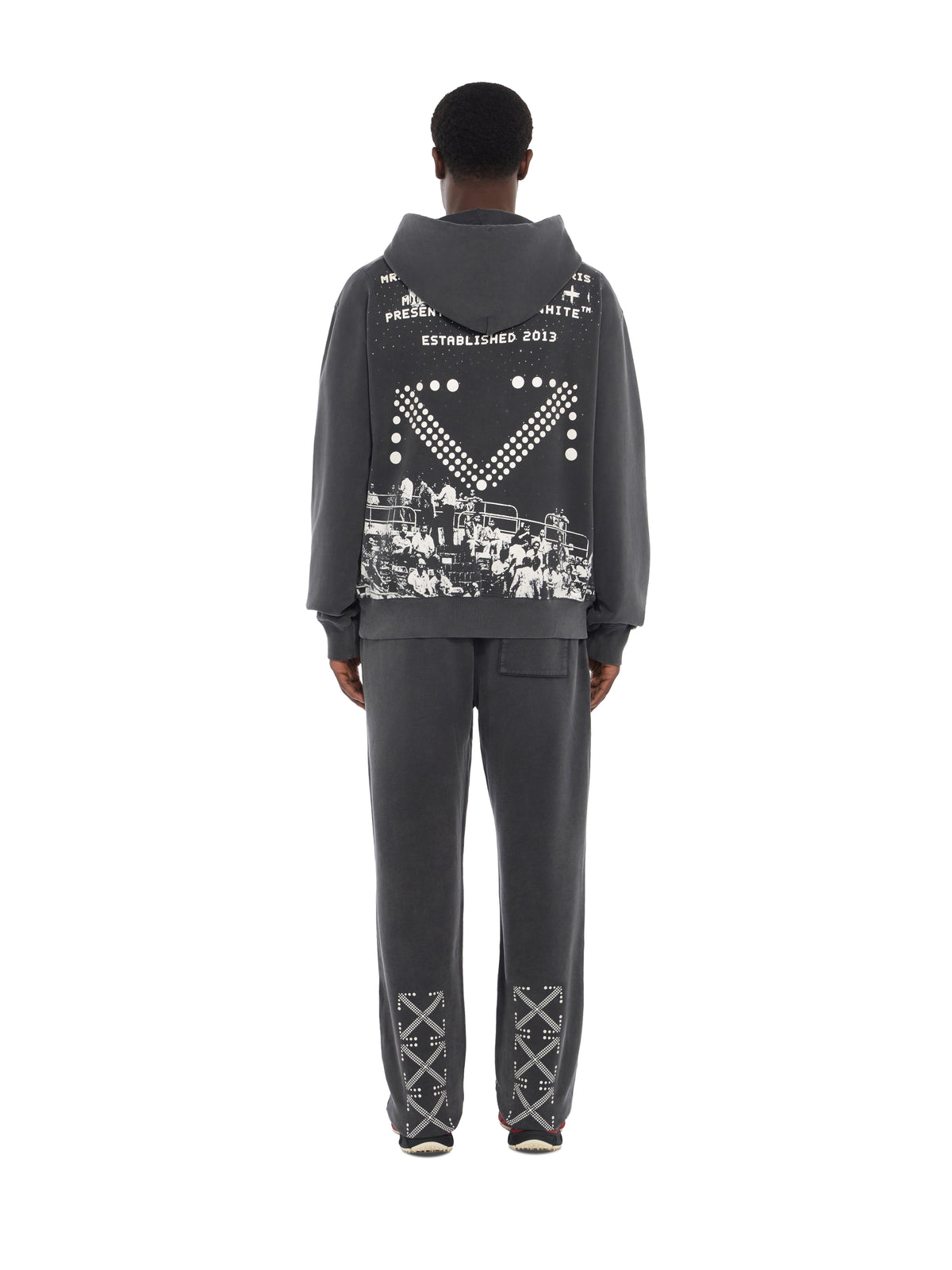 OFF WHITE Mr. Davis Stadium Regular Hoodie BLACK 44MBB12NG26F001