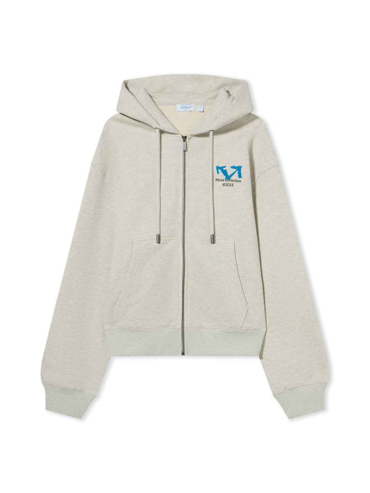 OFF WHITE Half Arrow Regular Zip Hoodie GREY MELANGE 44MBE02EF26F002