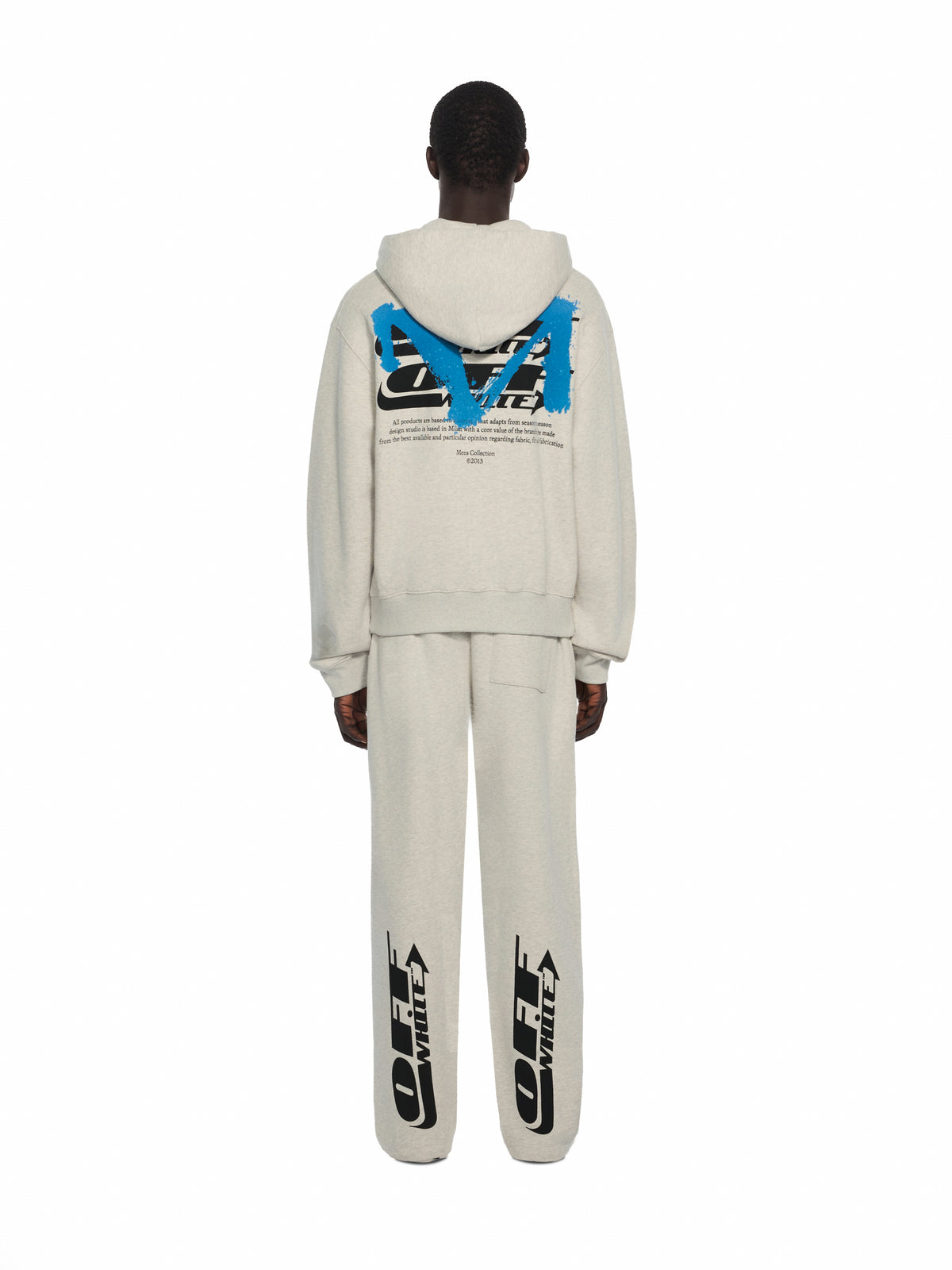 OFF WHITE Half Arrow Regular Zip Hoodie GREY MELANGE 44MBE02EF26F002