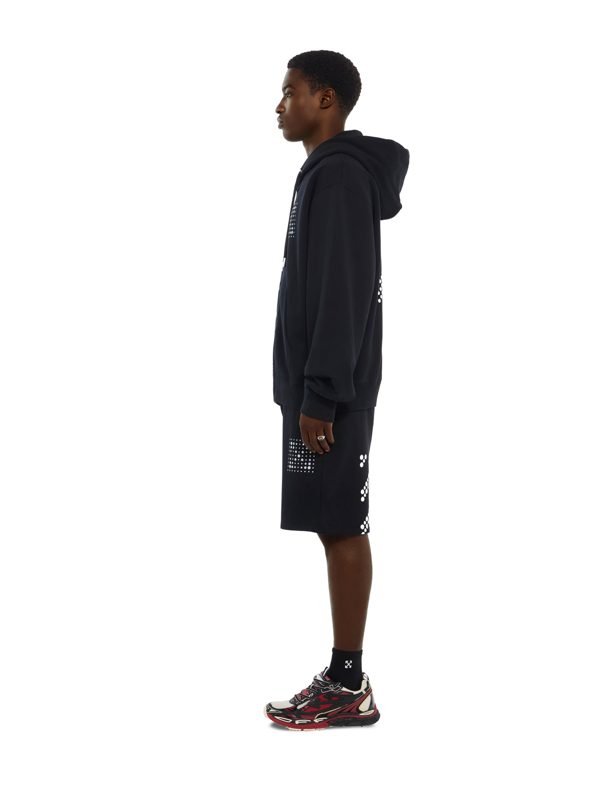 Dotted Arrow Regular Zip Hoodie