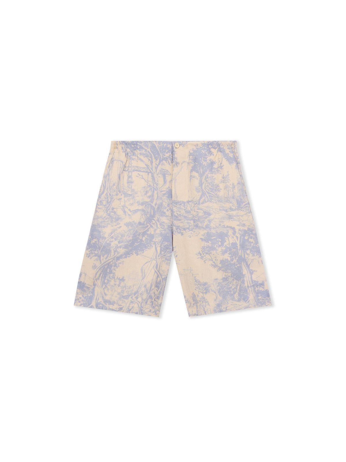 OFF WHITE City Nature Linen Bowling Shorts LIGHT GRAY 44MCB09KF26F005