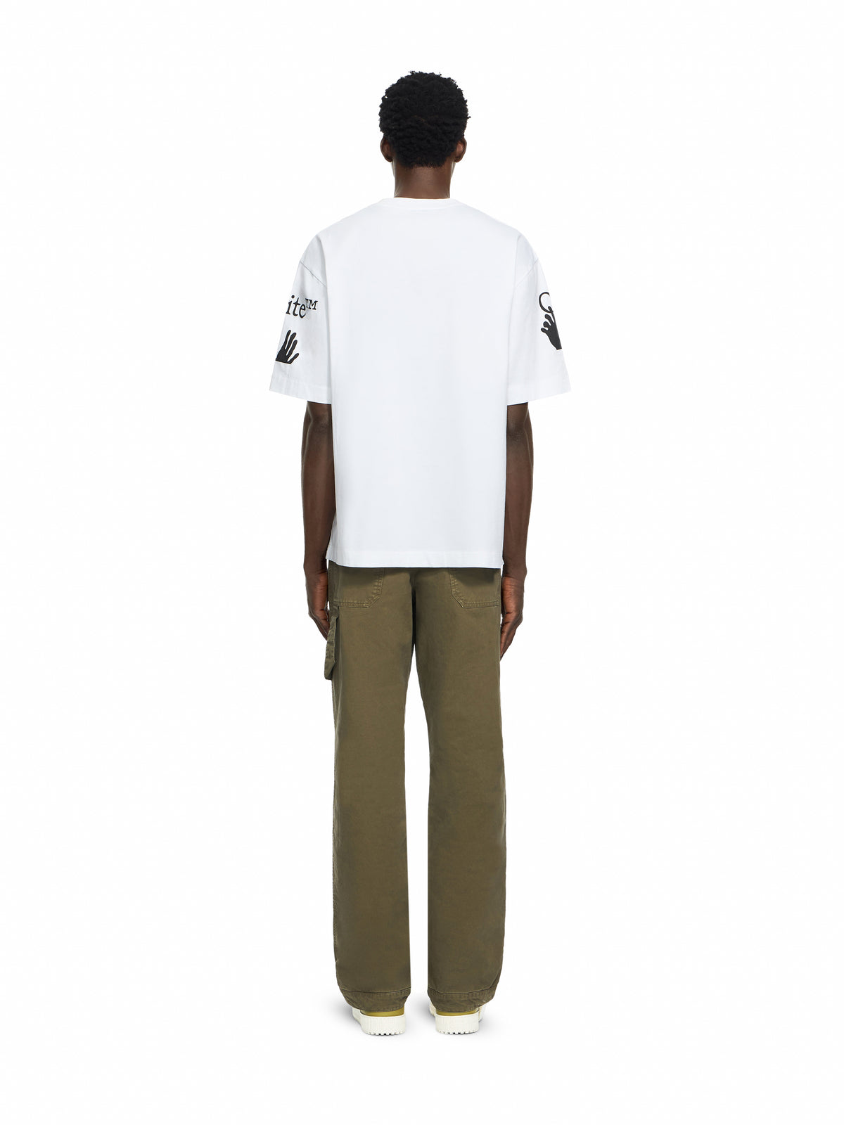 OFF WHITE Swimming Logo Garment-Dyed Carpenter Pants DUSTY OLIVE 44MCF04SF26F001