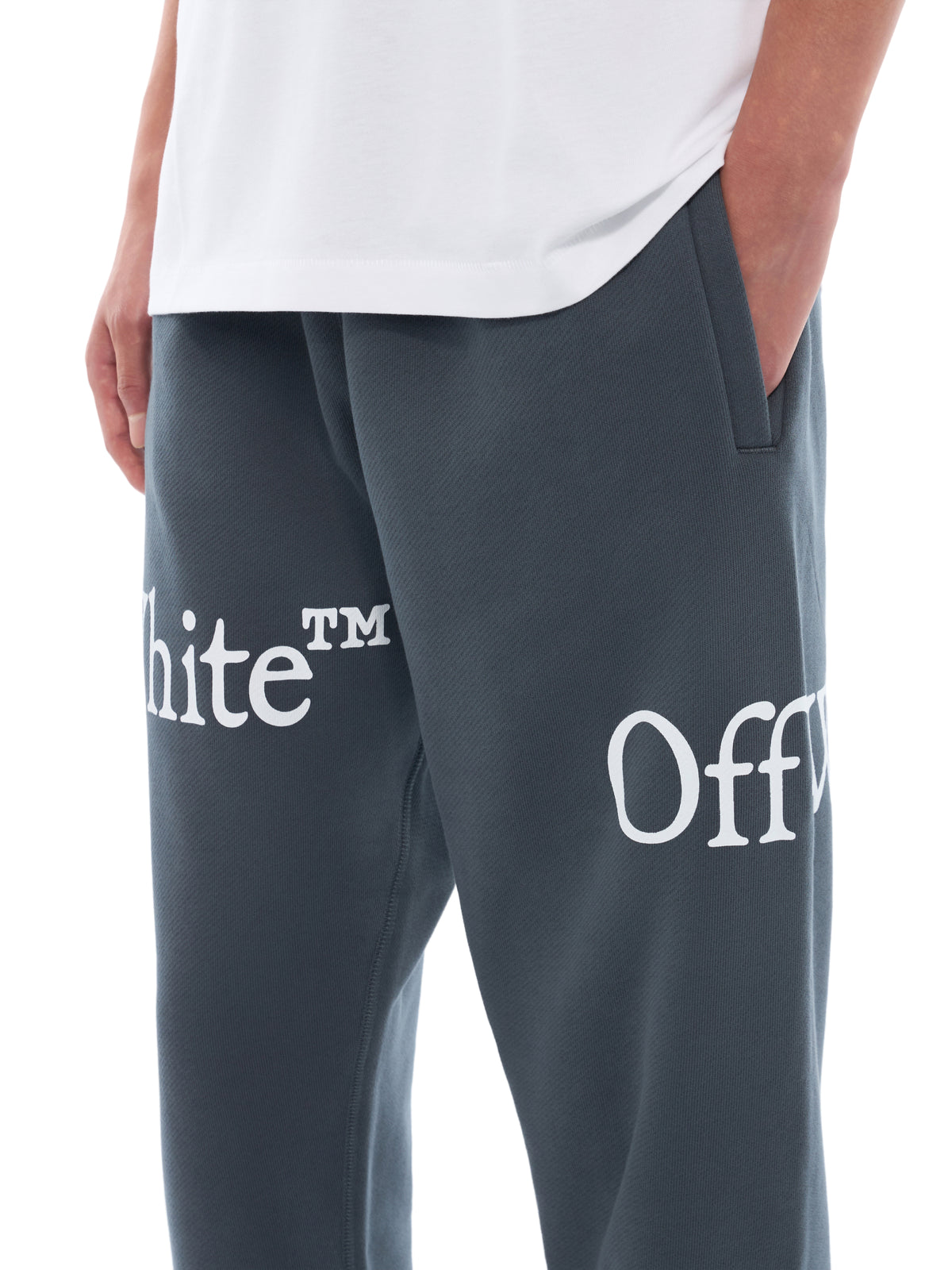 OFF WHITE Bookish Scarf Cuffed Sweatpants DARK SLATE 44MCH057F26F001