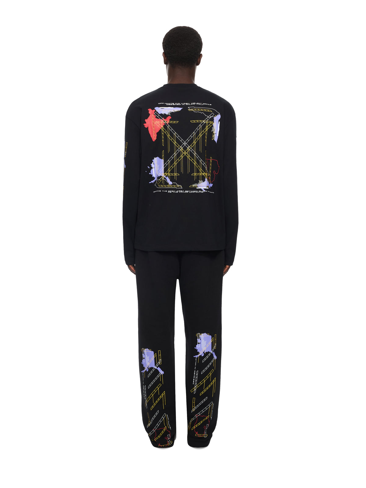 OFF WHITE Archigeography Arrow Sweatpants BLACK 44MCH05AF26F004
