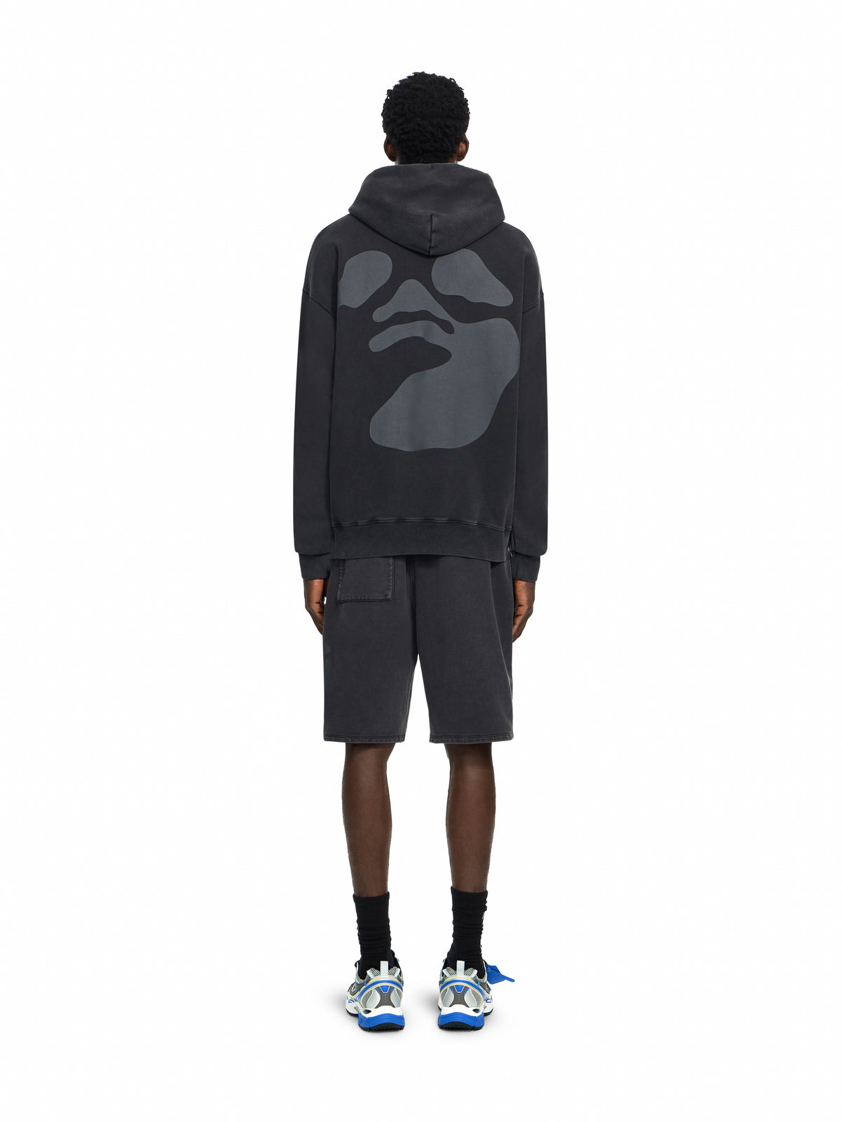 OFF WHITE Swimming Face Skate Shorts VINTAGE BLACK 44MCI013F26F002
