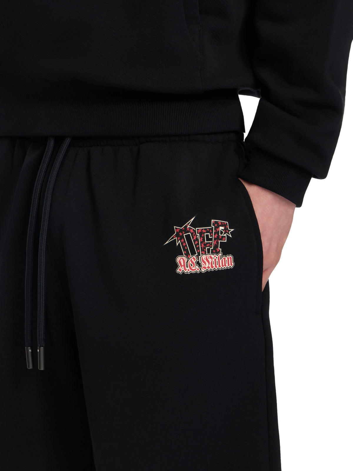 OFF WHITE Off-White™ c/o AC Milan Skate Sweatshorts BLACK RED 44MCI013G25F001