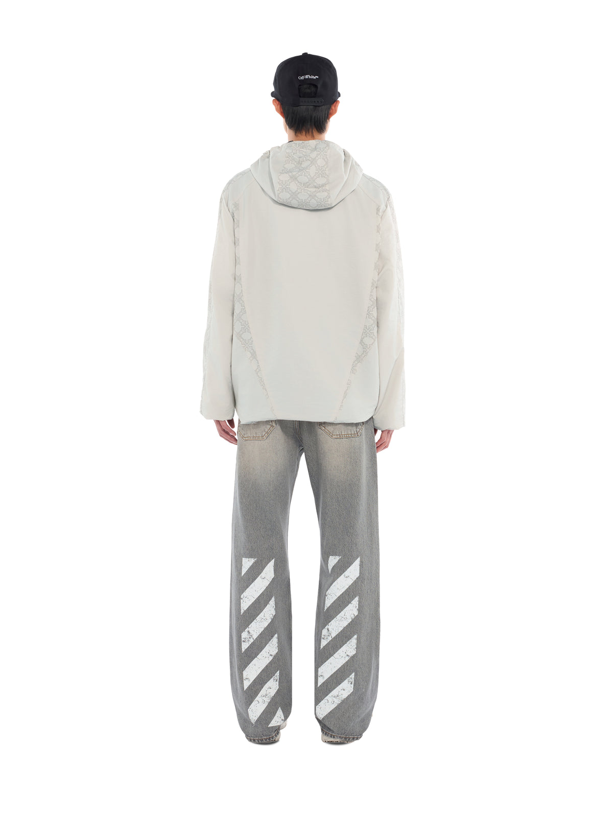 OFF WHITE Off Line Racing Windbreaker LIGHT GRAY 44MEB04IF26F002