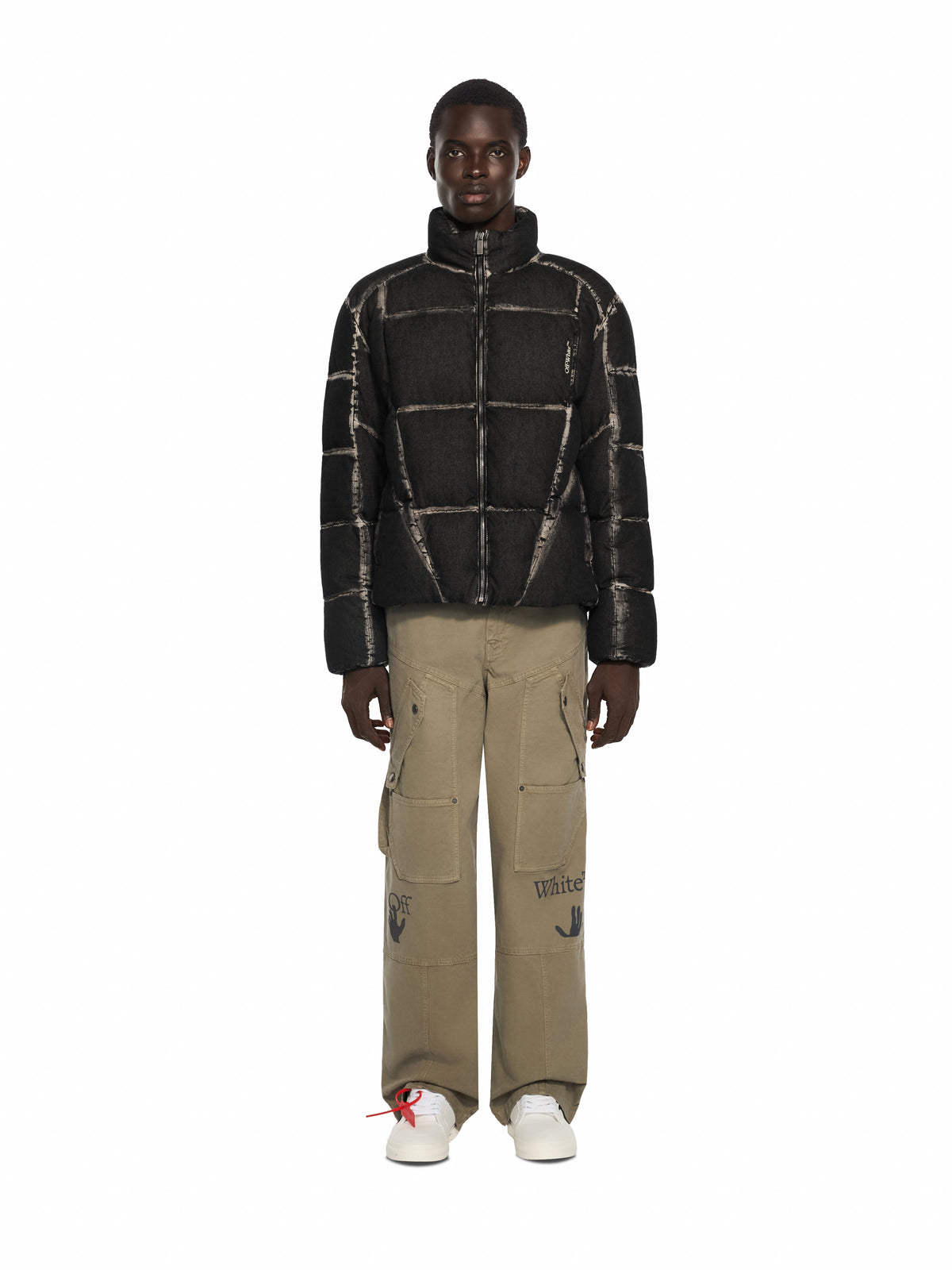 OFF WHITE Bookish Racing Puffer Jacket HIGHLIGHTED BLACK 44MED06DF26D001