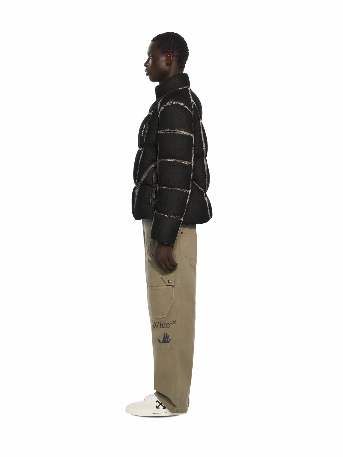 OFF WHITE Bookish Racing Puffer Jacket HIGHLIGHTED BLACK 44MED06DF26D001