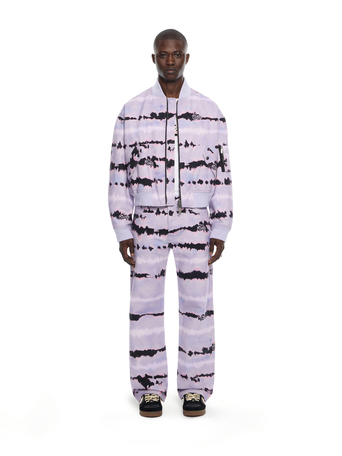 All-over Tie-dye Cropped Bomber