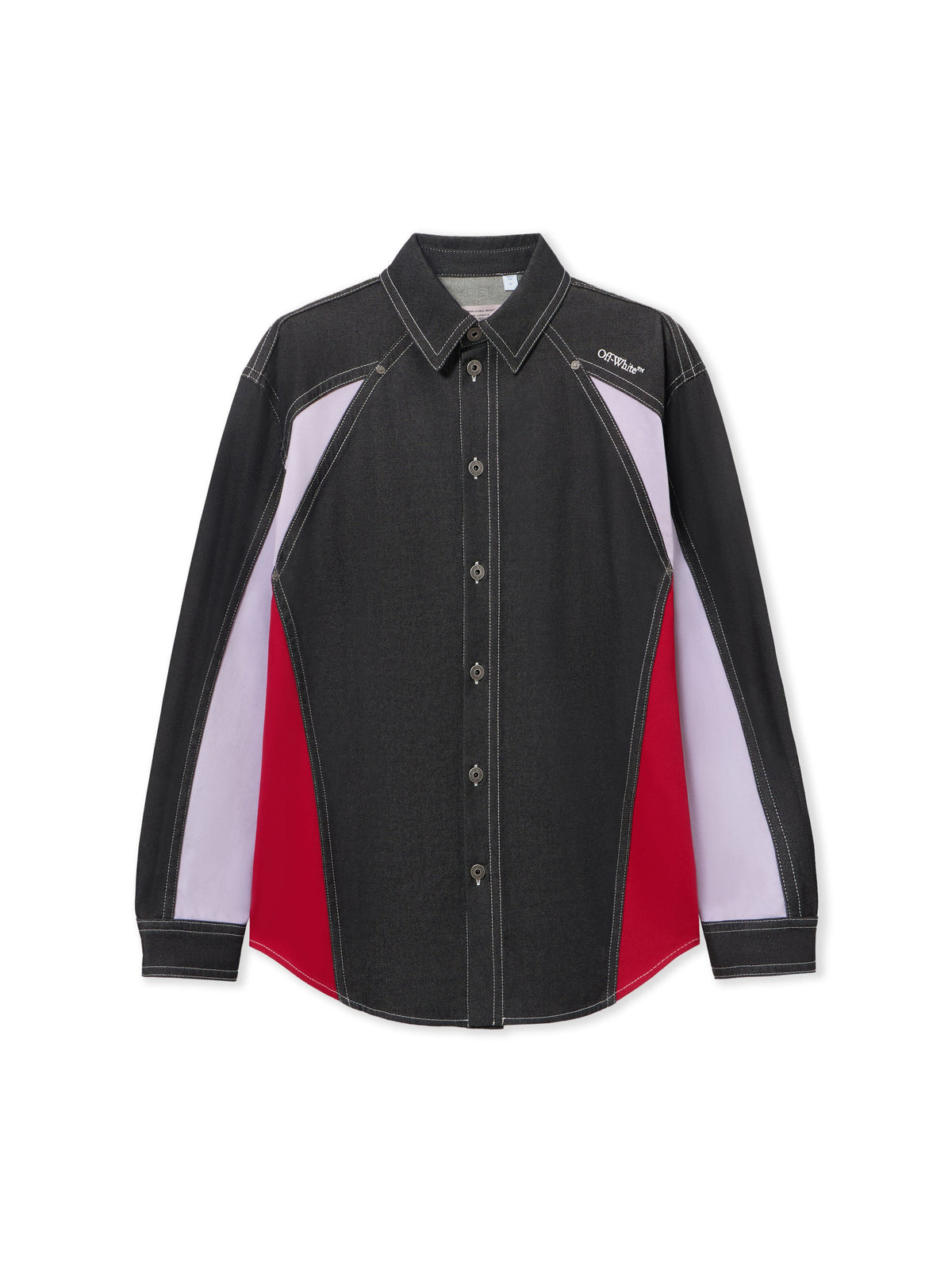 OFF WHITE Color Block Military Overshirt BLACK 44MES01DZ26F001
