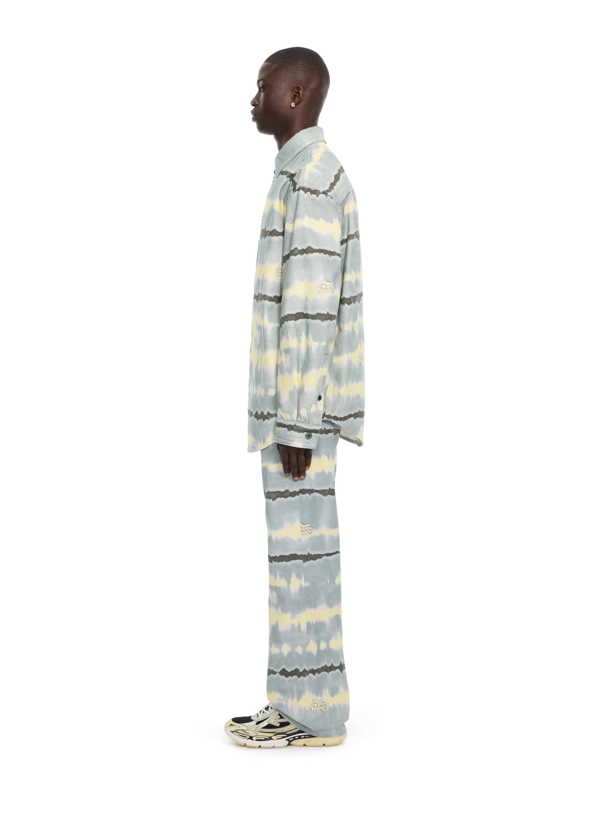 OFF WHITE All-over Tie-dye Overshirt BLUE GREY 44MES01FZ26F001