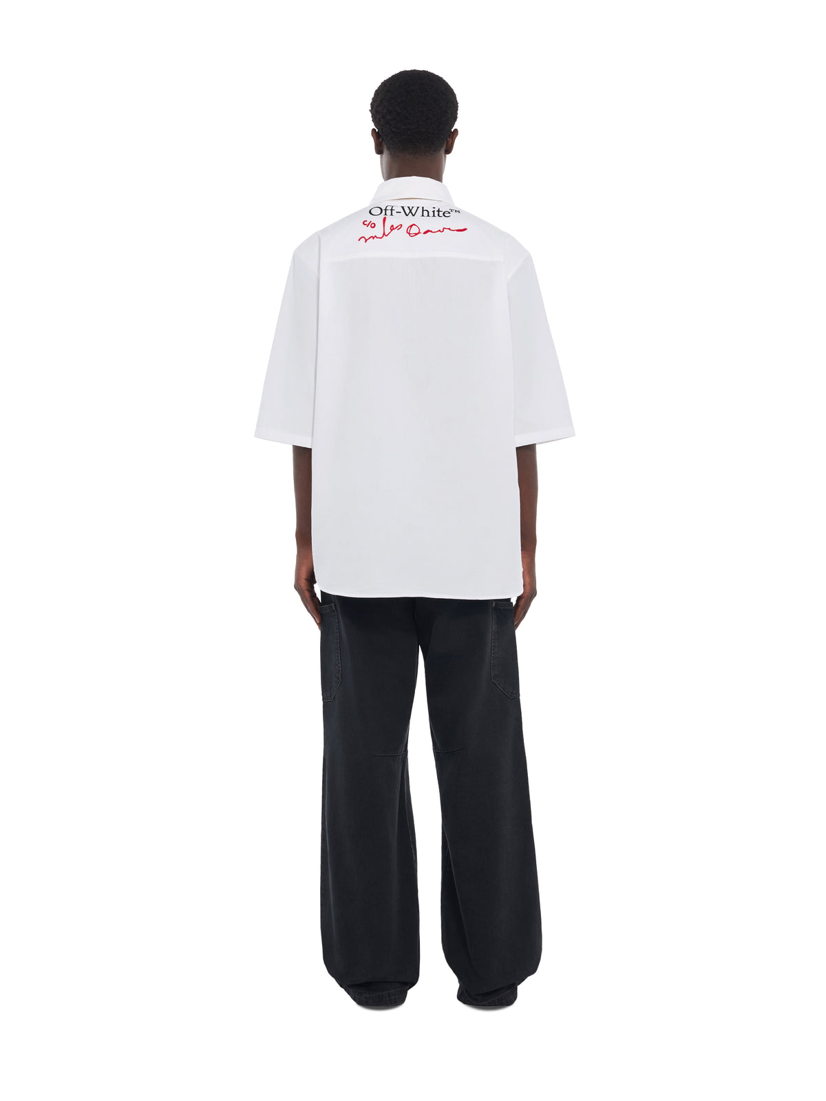 OFF WHITE Mr. Davis Yesternow Regular Short Sleeve Shirt WHITE 44MGA22GW26F001