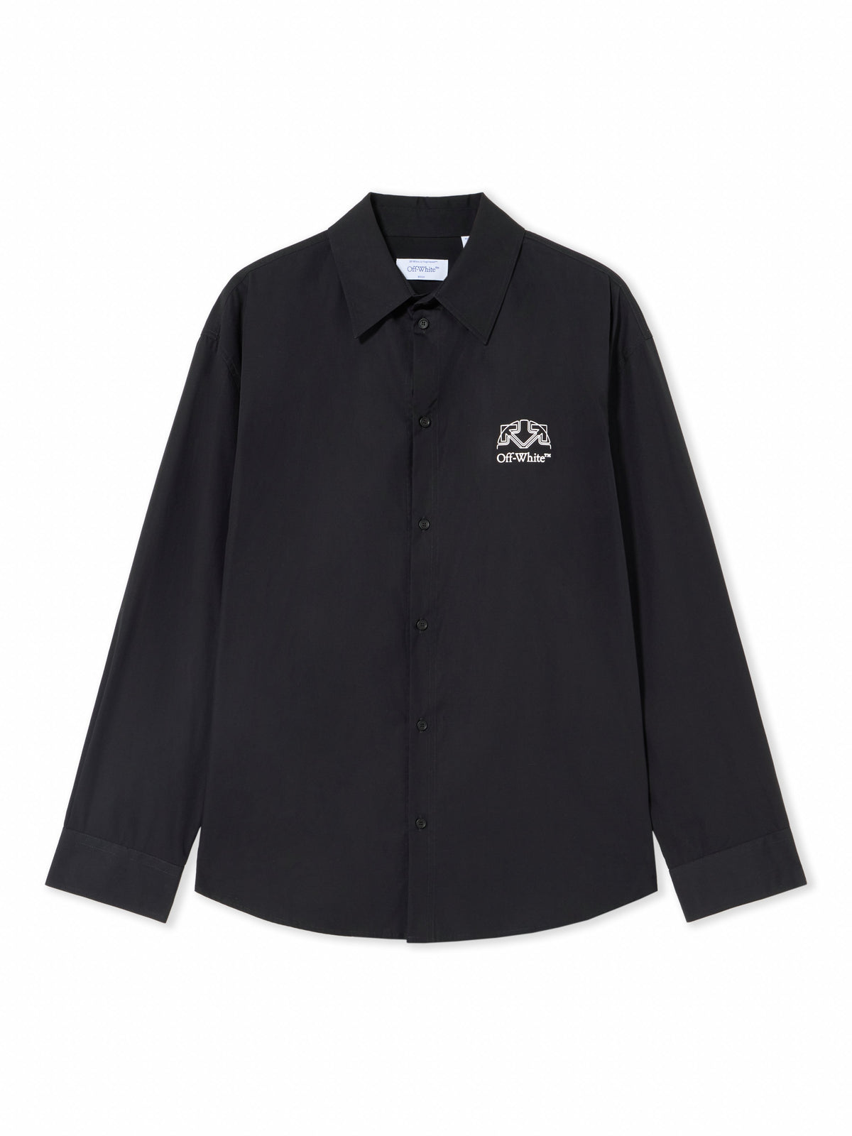 OFF WHITE Off Line Half Arrow Poplin Overshirt BLACK 44MGE055F26F005