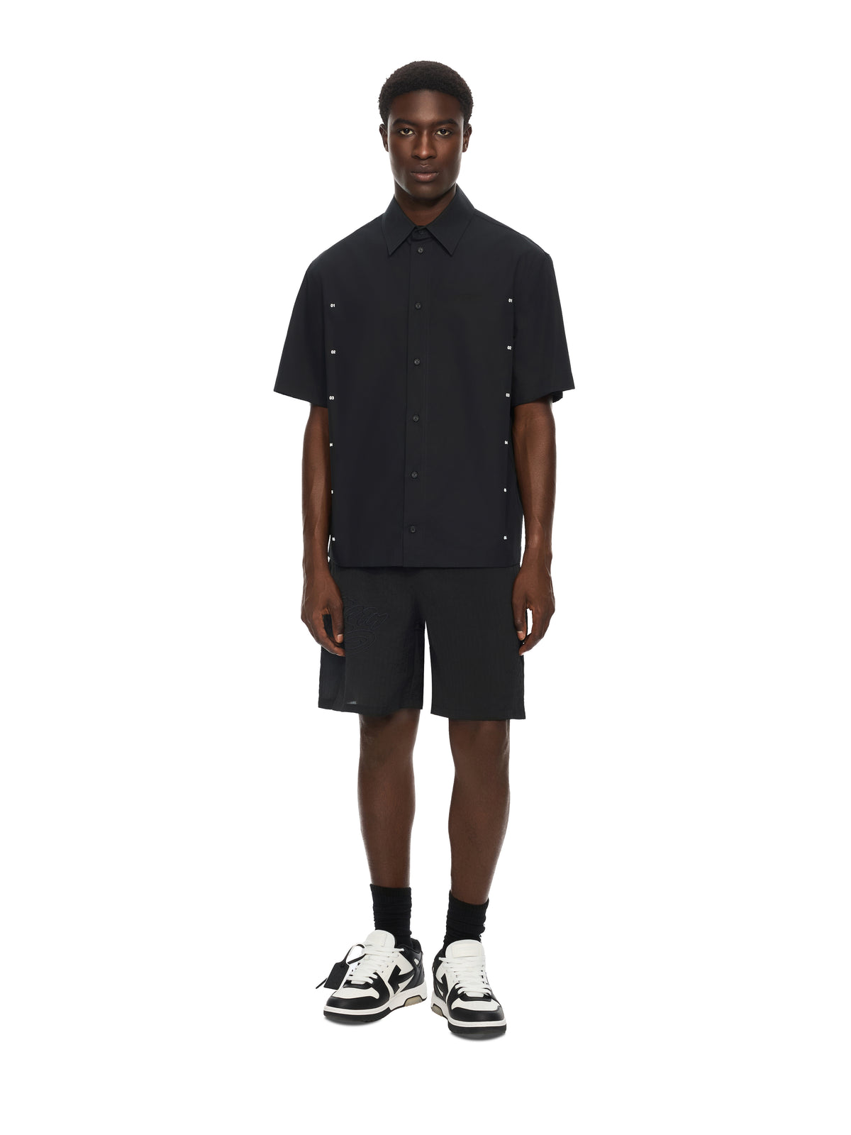 Chakra Arrow Poplin Slim Bowling Shirt