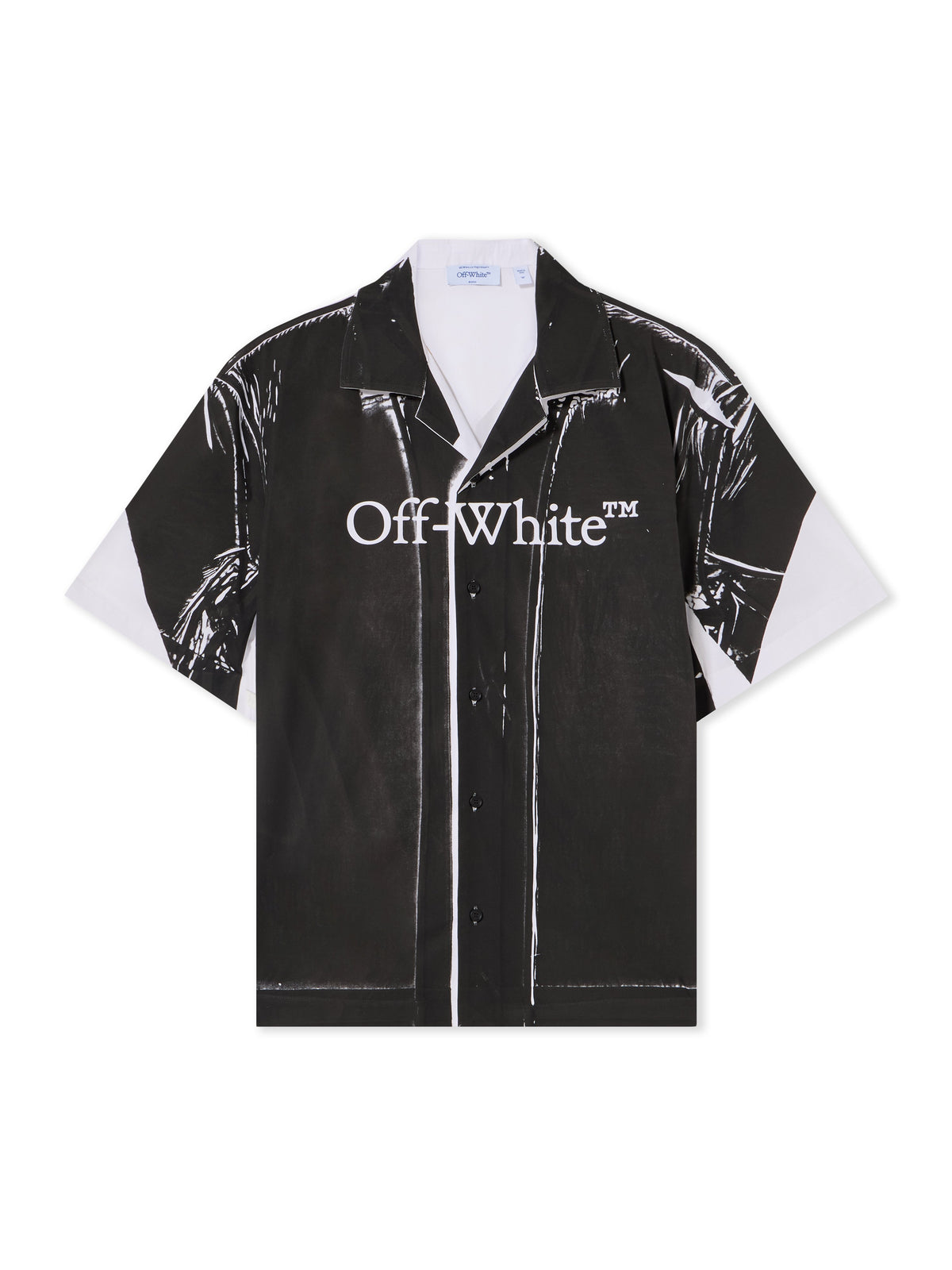 OFF WHITE Negative Big Bookish Bowling Shirt WHITE 44MGG01QF26F002