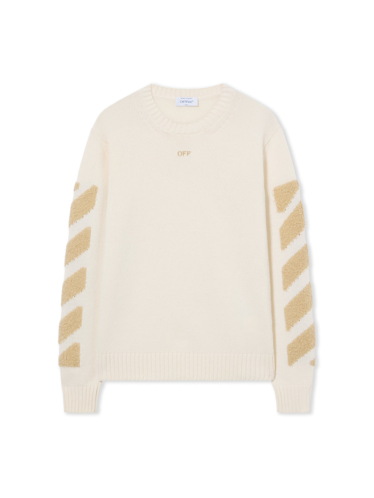 Diagonals Fuzzy Knit Crewneck