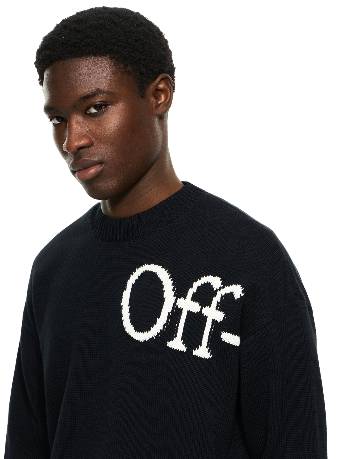 OFF WHITE Bookish Shared Crewneck Sweater BLACK 44MHE20QS26K001