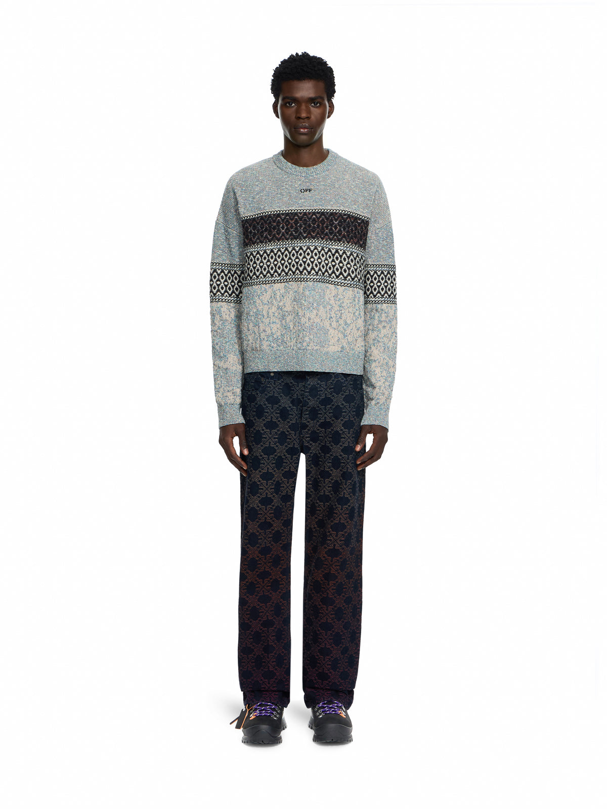 OFF WHITE Persian Arrow Knit Crewneck MULTICOLOR 44MHE20YF26K001
