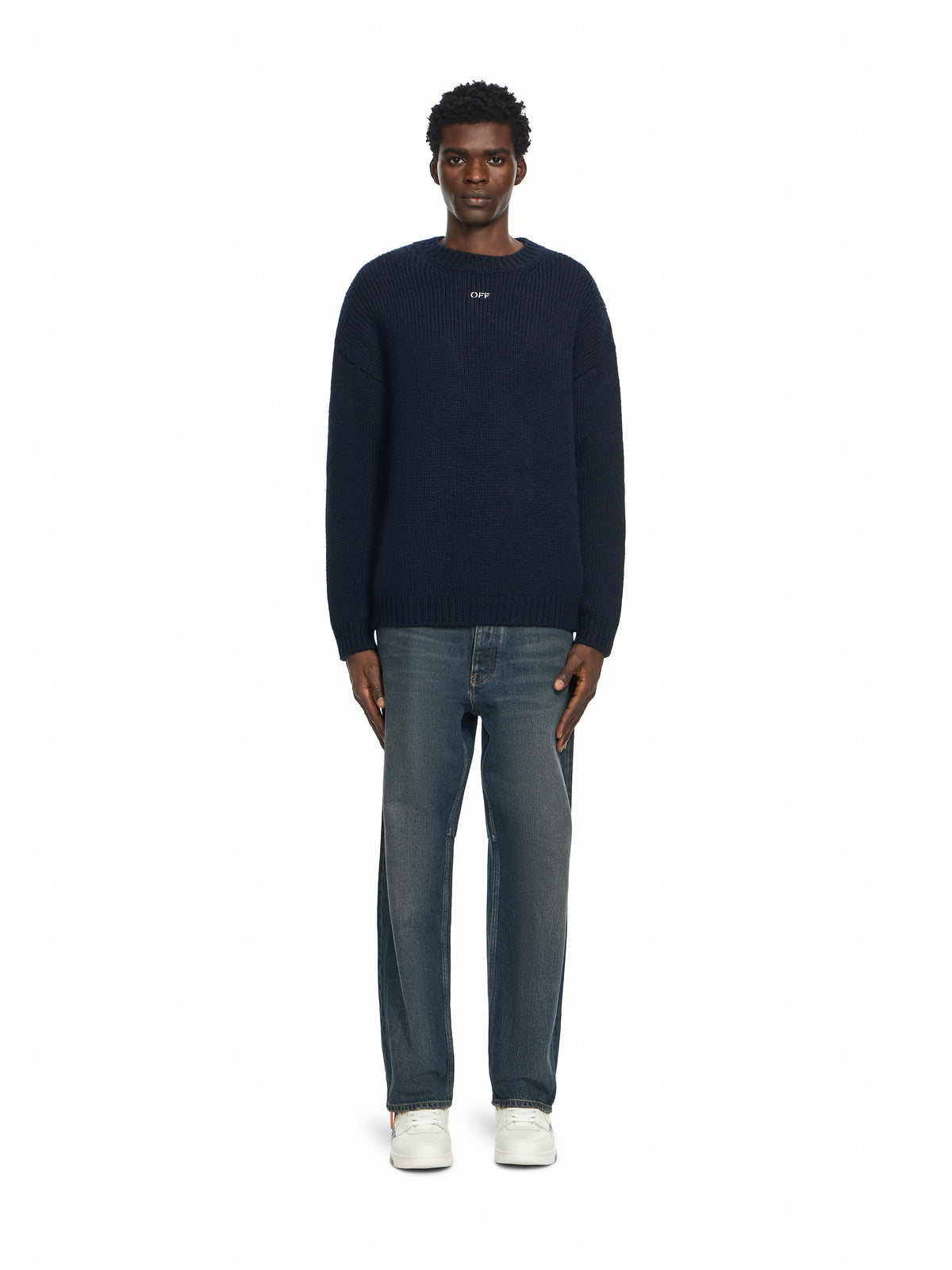 Maxi Arrow Embroidered Knit Crewneck
