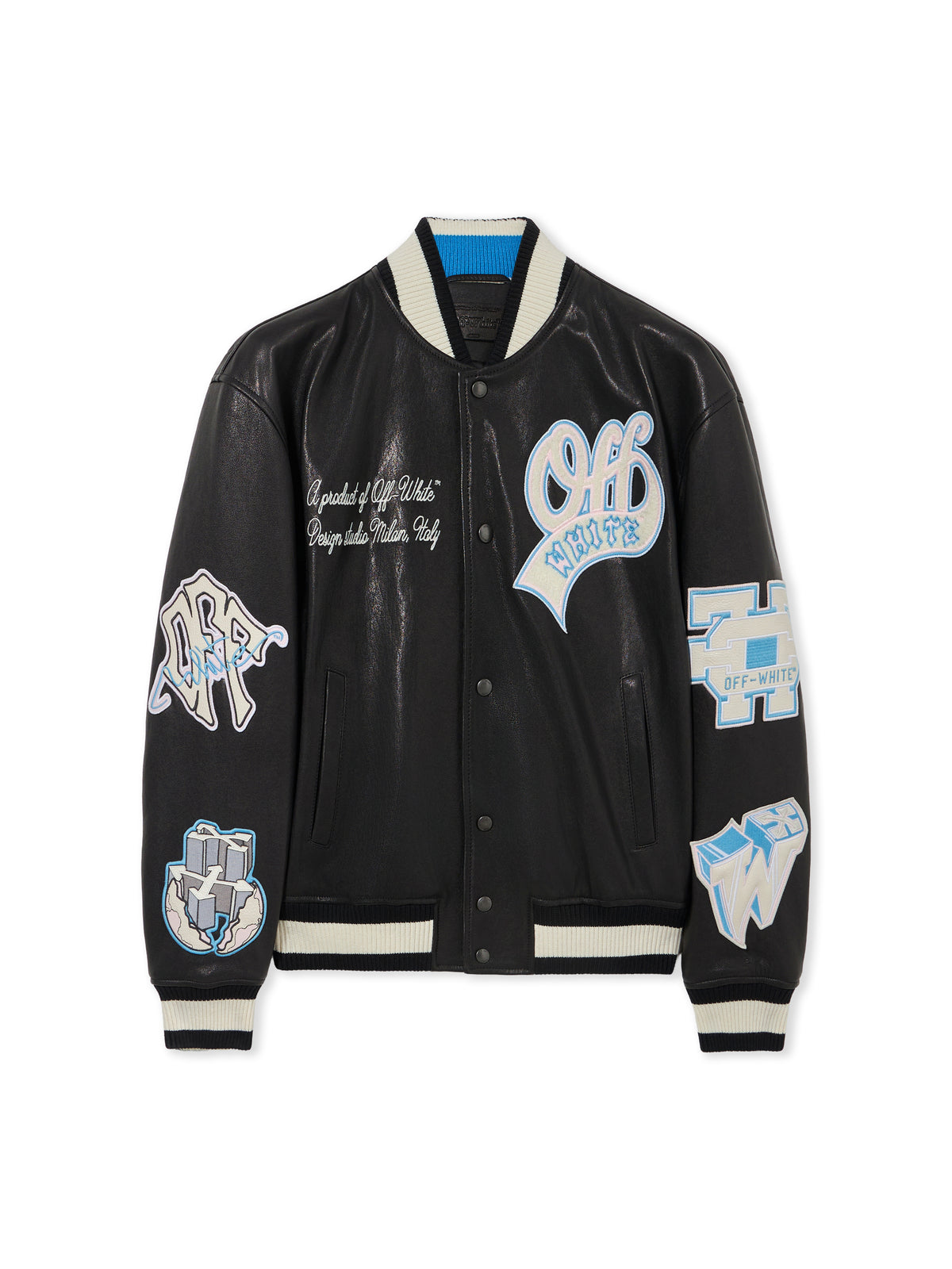OG Patches Racing Leather Varsity Jacket