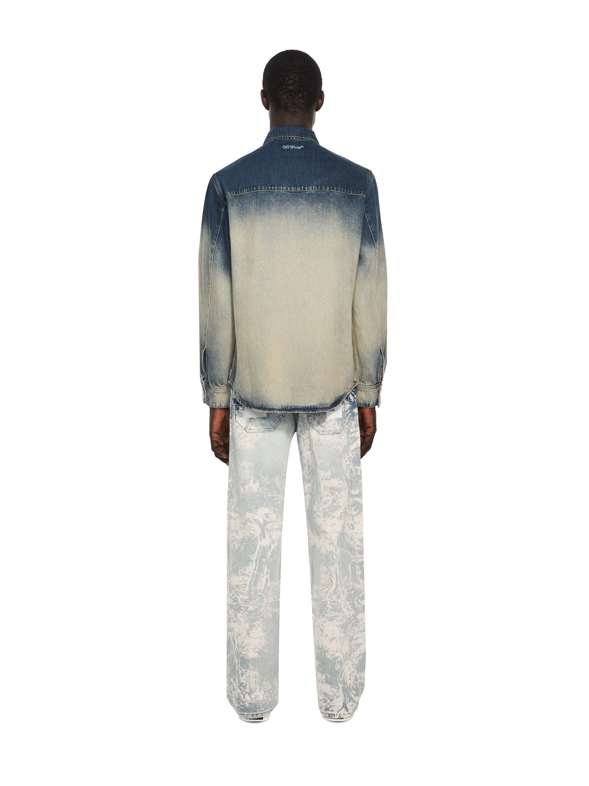 OFF WHITE City Nature Slim Relaxed Jeans OMBRE BLEACH BLUE 44MYA18JF26D00D