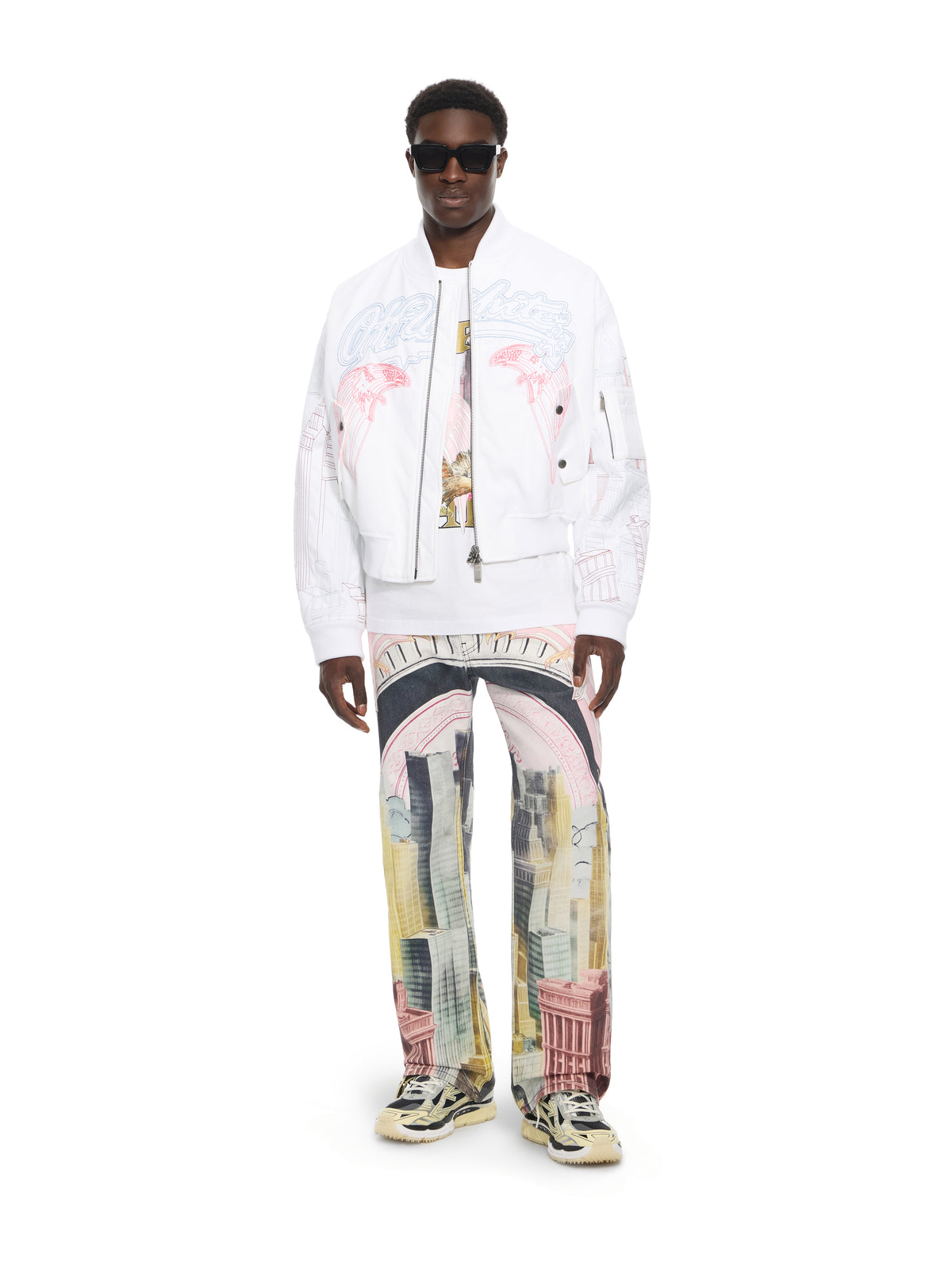 OFF WHITE All-over Moneyworld Slim Relax Jeans MULTICOLOR 44MYA18JZ26D001